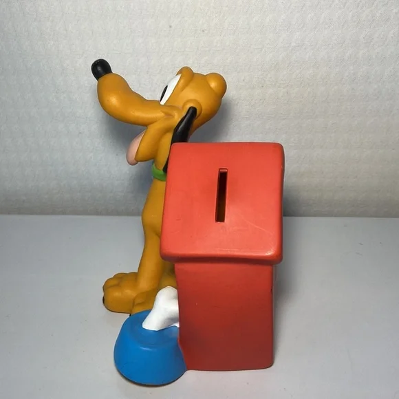 Disney Pluto Piggy Bank Hard Plastic H7” - Picture 2 of 5